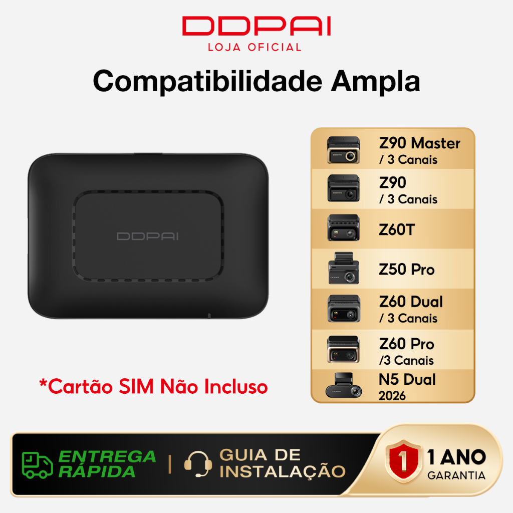 DDPAI Caixa em Nuvem 4G – Visualização Remota em Tempo Real Cerca Eletrônica Not
