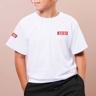 uniforme sesi camiseta unissex infantil e adulto uniforme escolar