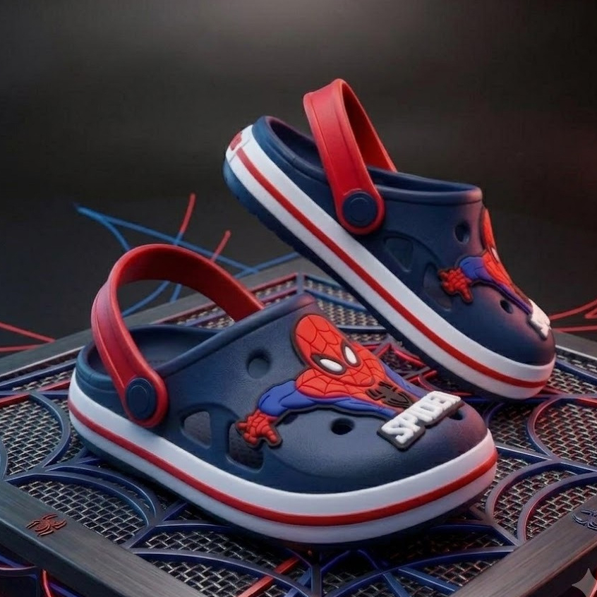 Babuche Infantil Menino Personagem Spider Em Alta Escolar Casual Em Promoção Kids Solado Antiderrapante