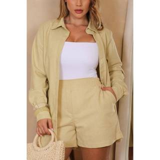Camisa Feminina Social Linho Estruturada Manga Longa Versátil Premium Casual