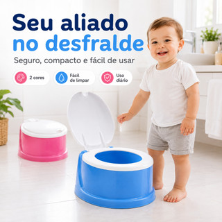 Troninho Infantil Penico para Bebê Pinico Desfralde Menino e Menina Banheirinho Privadinha Desfralde Compacto Conforto
