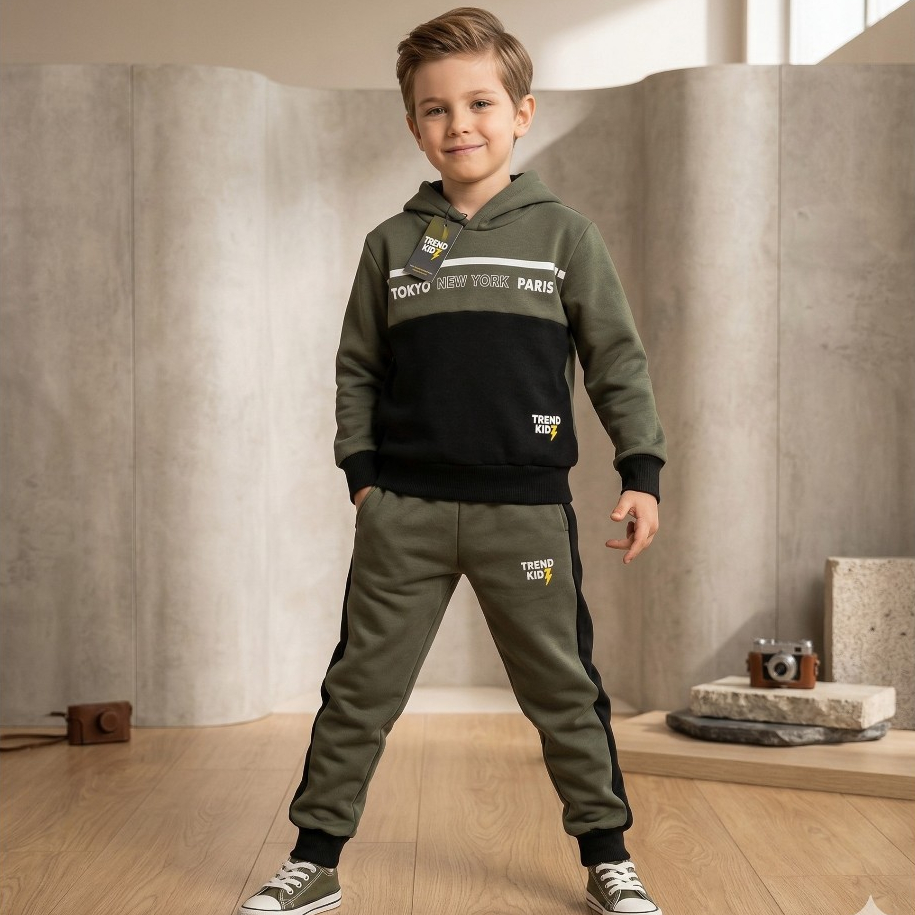 Conjunto Infantil Menino Casaco e Calça Moletom 2 ao 14 anos Lançamento Inverno Agasalho Top