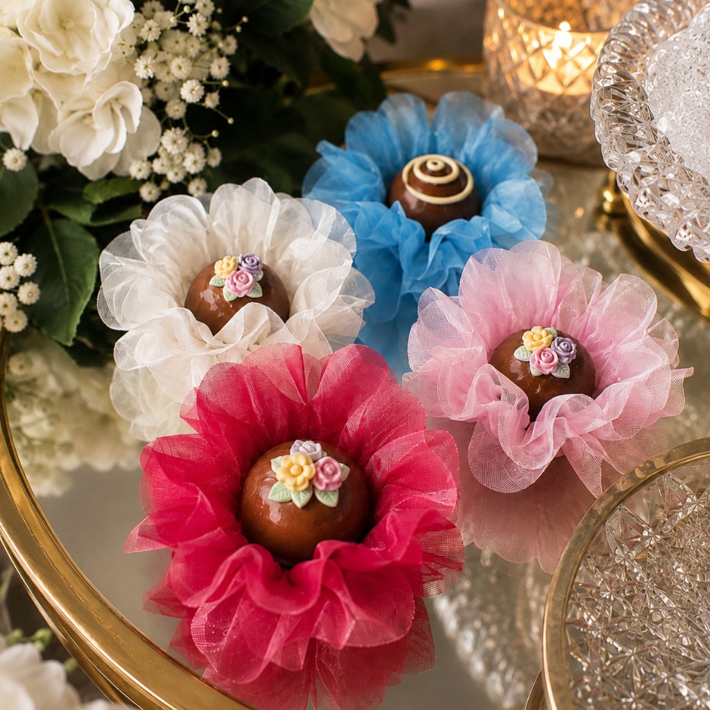 40 Forminhas para Doces Finos em Tecido | 3 Camadas | Artesanal | Casamento e Festas