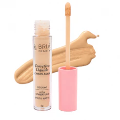 Corretivo Líquido Briá Beauty Alta Cobertura Camuflagem Efeito Matte