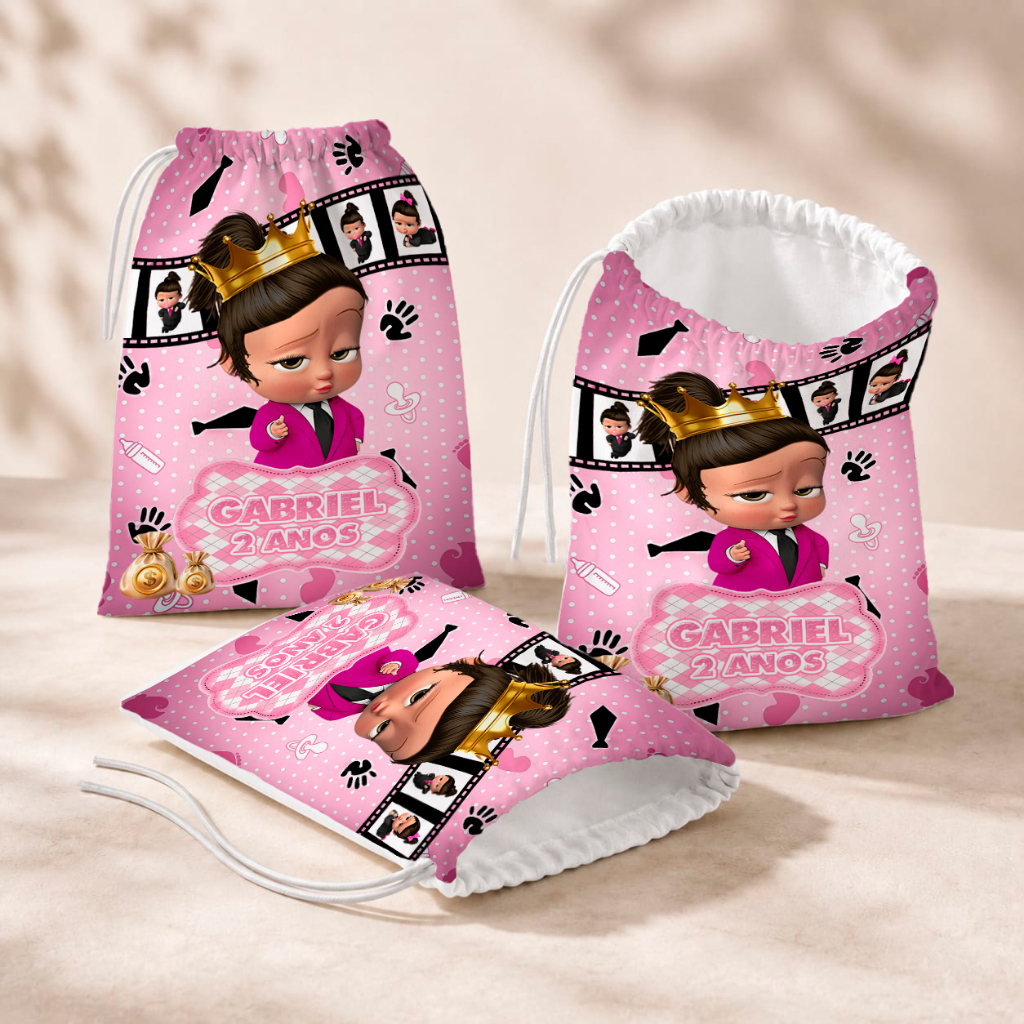 20 Sacolinhas Personalizada Festa Infantil 18x26 Aniversário Lembrancinha Chefinho Chefinha M1