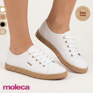 Tênis Feminino Moleca Detalhe Solado Palha Casual Leve Confortável Dia A Dia Original