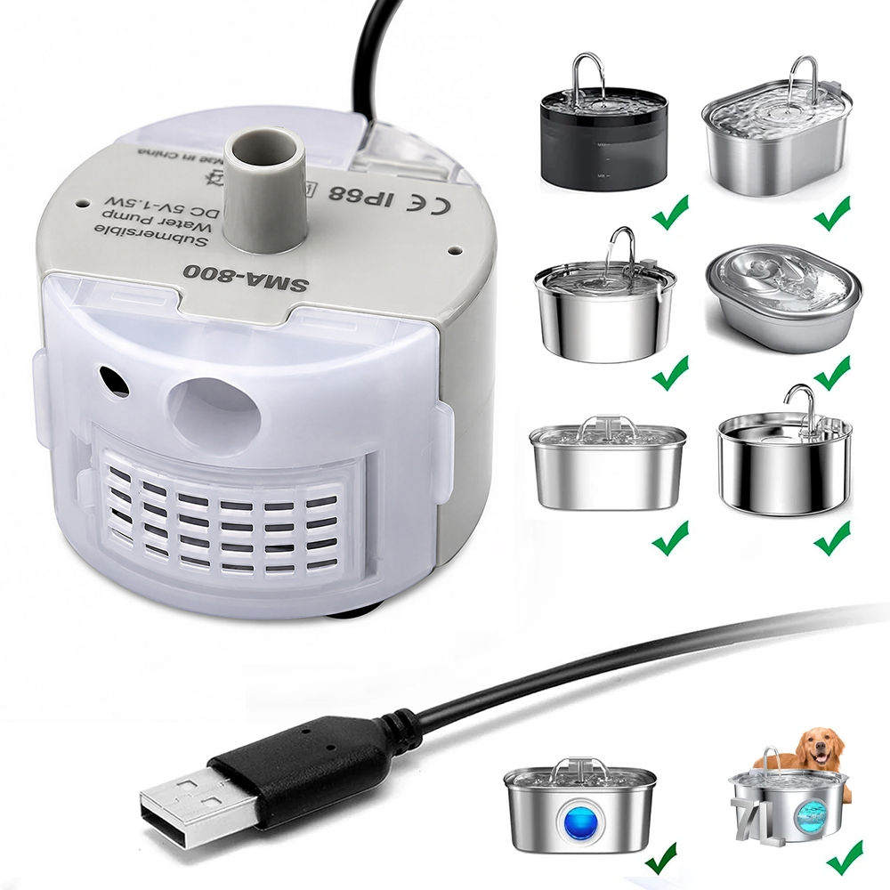 USB Water Pump for Pet Fountain Bomba submersível para Cat Water Drinker Bomba d