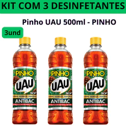 KIT UAU 3UN DESINFETANTE PINHO UAU PINHO 500ML