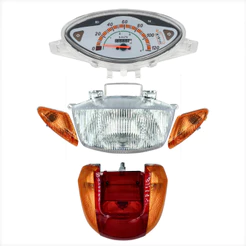 Kit Bloco Farol Com Piscas + Lanterna Traseira Completa + Painel Biz 100 1998 1999 2000 2001 2002 2003 2004 2005