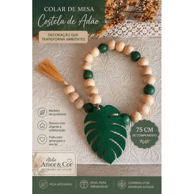 Colar de madeira para mesa costela de Adão, mesa de cabeceira, aparadores.medindo 75cm
