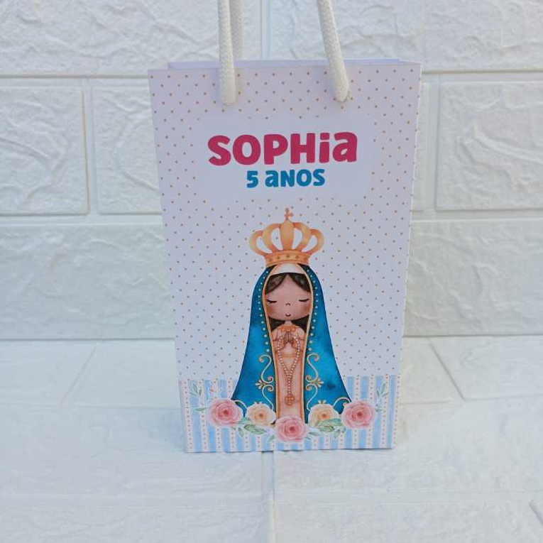 Sacolinha Surpresa Personalizada Nossa Senhora Aparecida Lembrancinha de Aniversário Festa Infantil