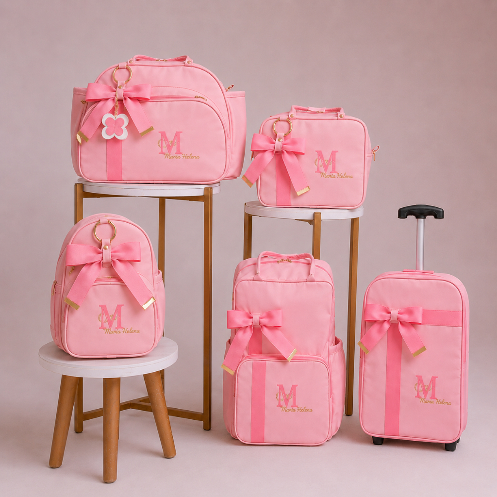 Kit Bolsa Maternidade Personalizada Jardim Encantado Luxo - Maria Helena