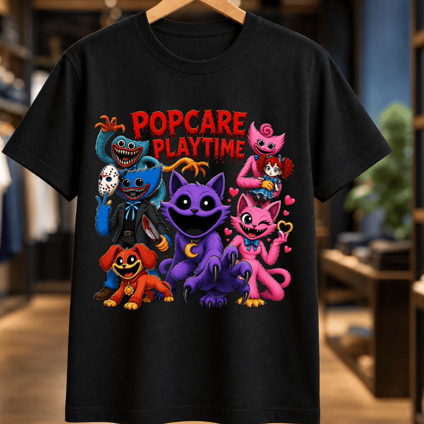 Camiseta huggy wuggy poppy playtime 100% algodão