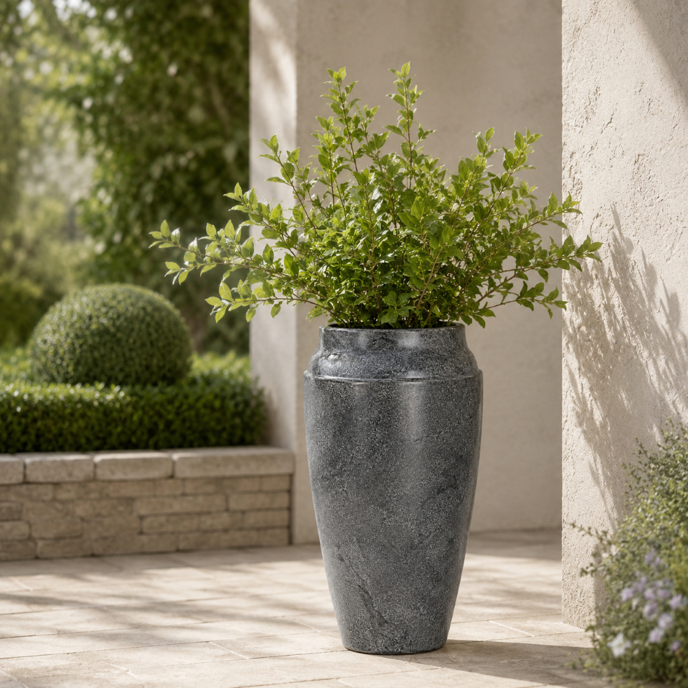 Vaso Para Planta Flor Decorativo Luxo Egipcio Marmorizado N2