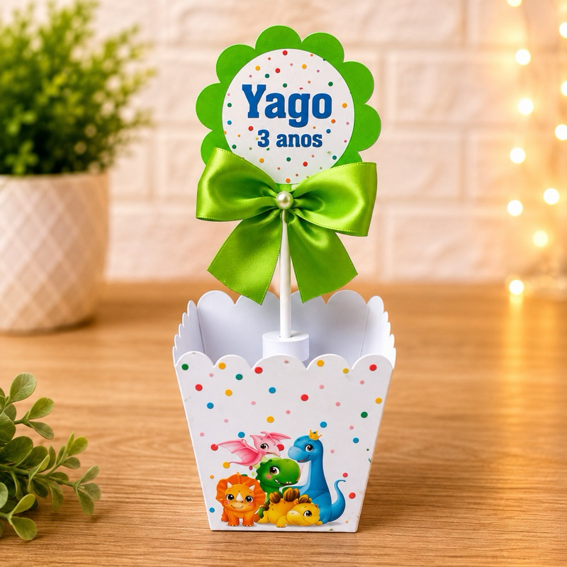 Centro de mesa Aniversário DINOSSAURO DINO BABY Lembrancinha personalizada