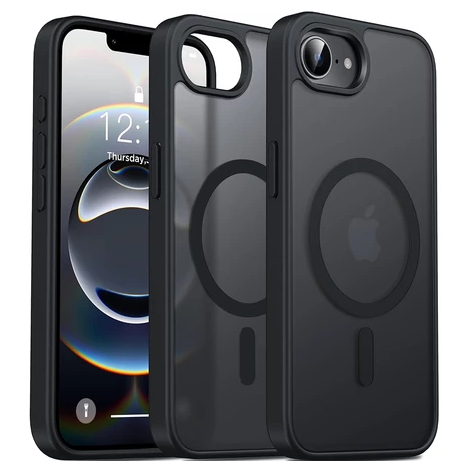 Capinha Capa Para IPhone 17e Fosca Magnética Magsafe Anel Transparente Case Protetora Anti Peli Came