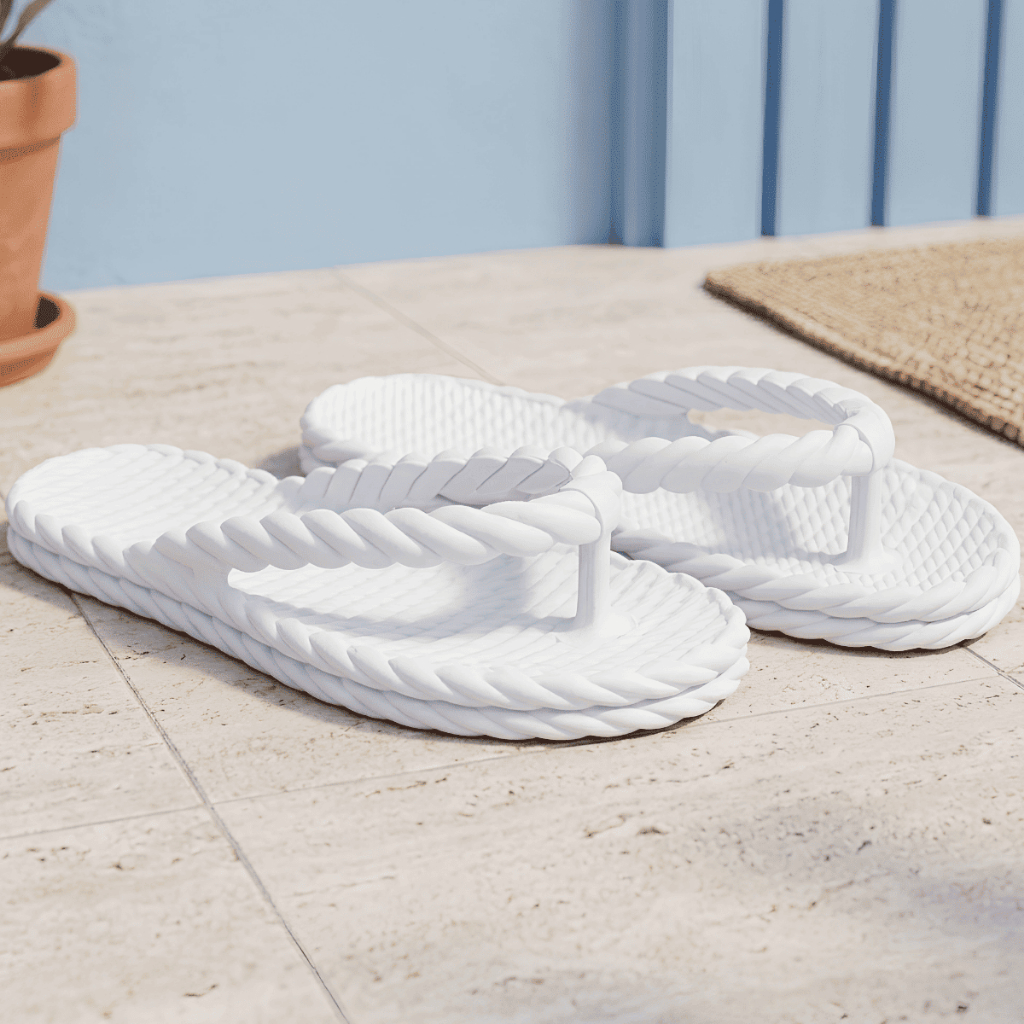 Chinelo Feminino Anatômico Corda Trançado Dedo Leve Macio Praia