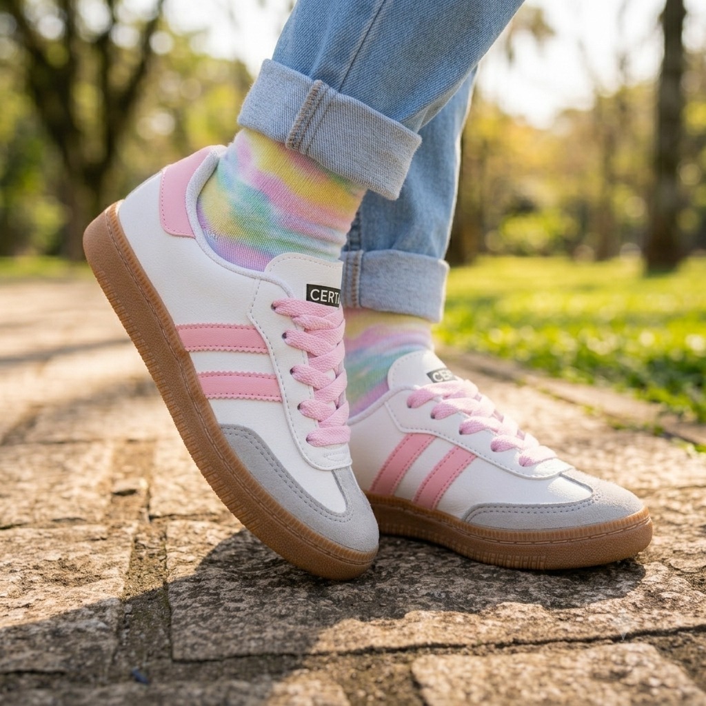 Tênis Feminino Samb Casual Urbano Leve Macio Confortável Tendência Moda sola costrurado