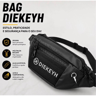 Bag Masculina Transversal Diekeyh – Pochete Tiracolo com Vários Bolsos