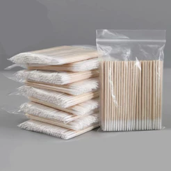 Kit 100-1000 Palitos Com Algodão De Limpeza Alinhamento Henna Micropigmentação Unha Boca
