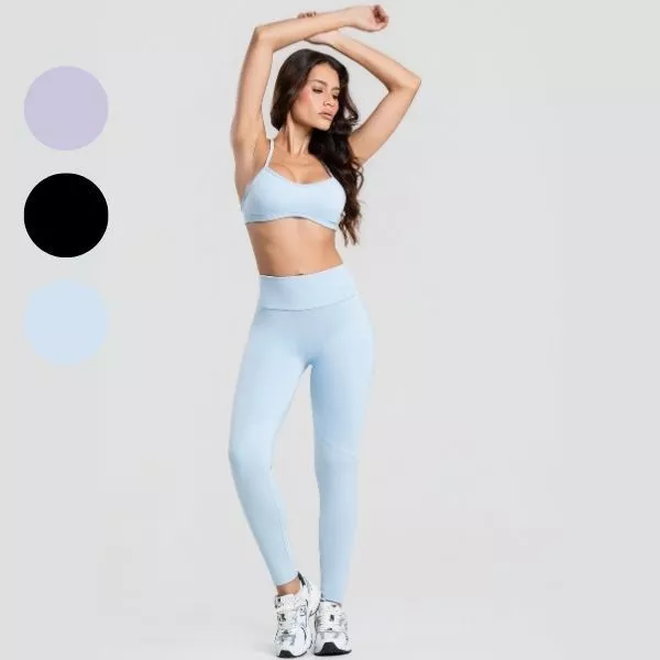 Conjunto Feminino Fitness Academia Legging + Top Empina Bumbum e Modela o Corpo 11322/11325 — imagem 1