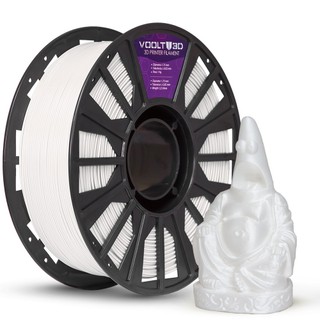 Filamento PLA Branco Off White Velvet 1Kg 1,75mm Efeito Aveludado Impressora 3D FDM Voolt3D Oficial