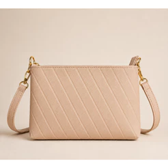 Bolsa Feminina Casual Tiracolo Transversal Pequena com Corrente Moderna e Elegante