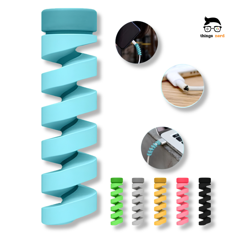 Kit 120 Protetores Cabo Silicone Flexível Mola Espinhal Fio Carregador USB Fone Anti Quebra Colorido