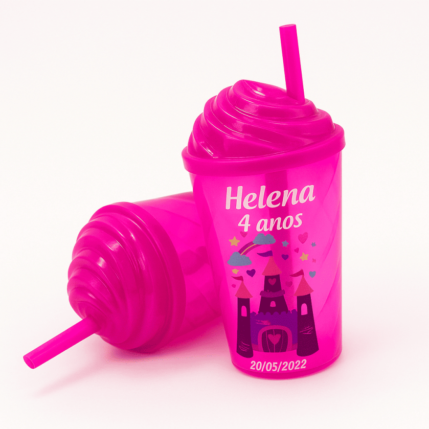 Kit 10/15/20/25/30 Copos Twister 300ml Tampa Chantilly Personalizado Festa Aniversário Casamento Lembrancinha — imagem 2 de 2