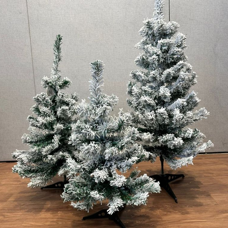 Árvore De Natal Nevada 55CM, 70CM, 90CM, 65 a 120 Galhos Mini Pinheiro
