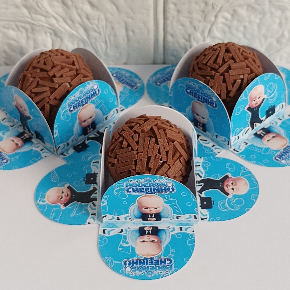 O PODEROSO CHEFINHO, Forminhas Personalizadas 4 Pétalas Nº 6 para Doces Docinhos Brigadeiro Festa Aniversário