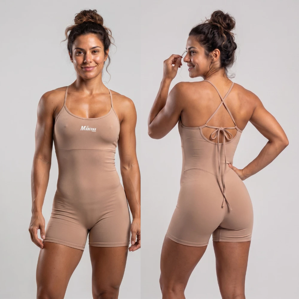 Macaquinho Fitness Feminino 3 em 1 Sem Costura • Zero Transparência • Alta Compressão • Academia — imagem 1