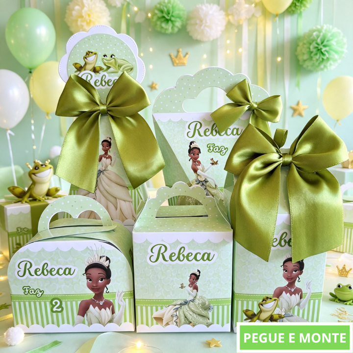 KIT CAIXINHAS PERSONALIZADAS TIANA