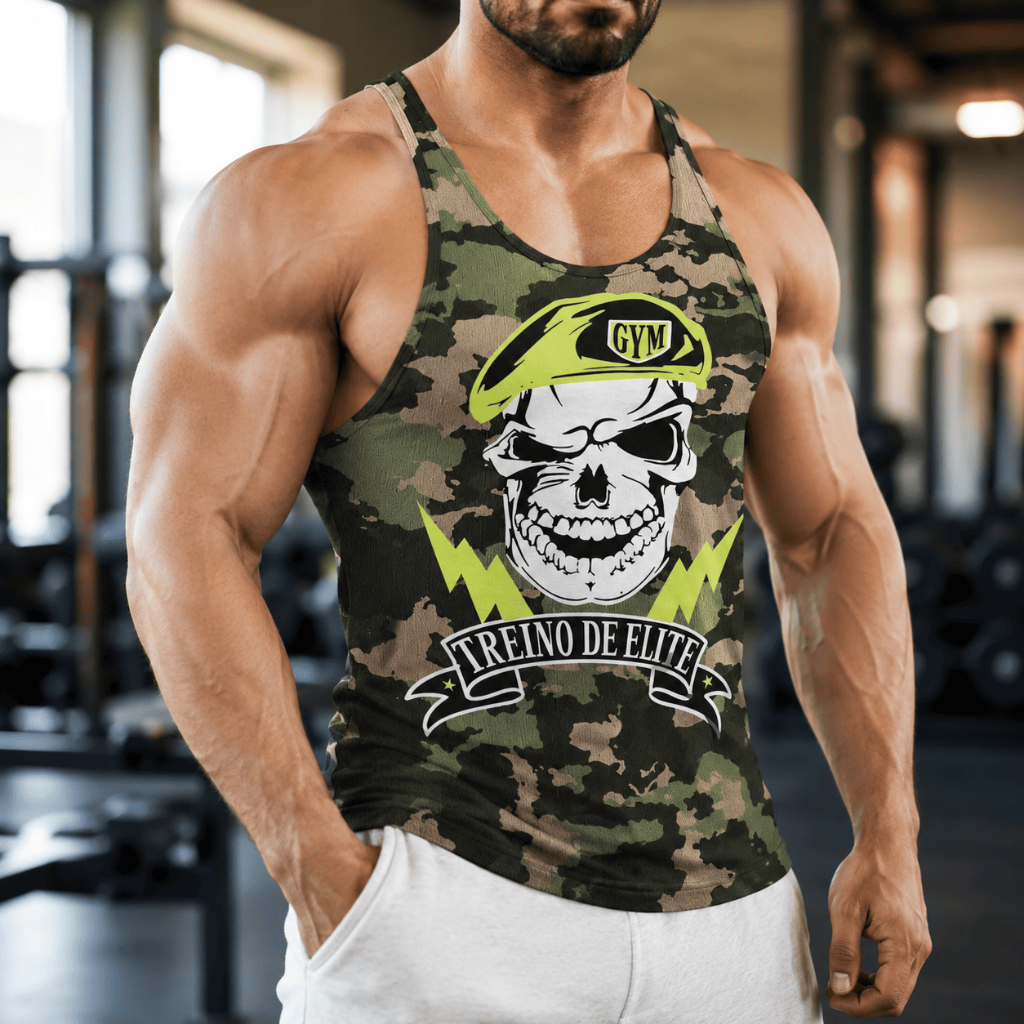 Regata Masculina Estampada com Personagem Academia Musculação Treino Fitness
