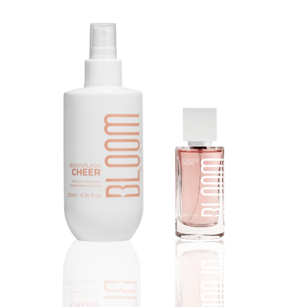 Bloom Body - Kit Body Splash Cheer - 200ml e Perfume Capilar 50ml - Fragrância Floral e Frutada Doce