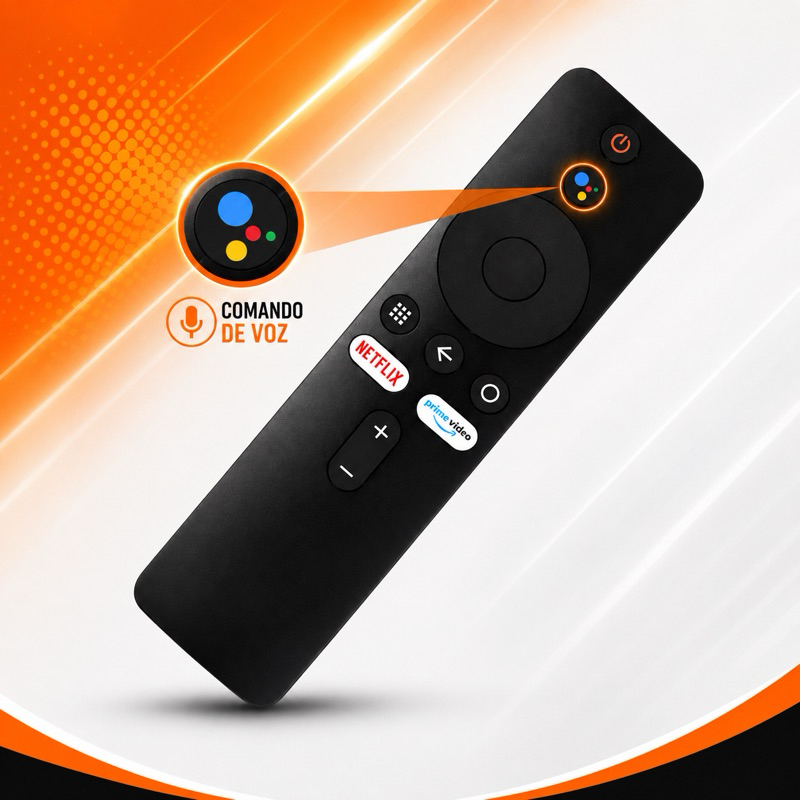 Somente Controle Remoto Compatível Com Xiaomi Mi Stick e Mi Box COMANDO DE VOZ Remoto 4k