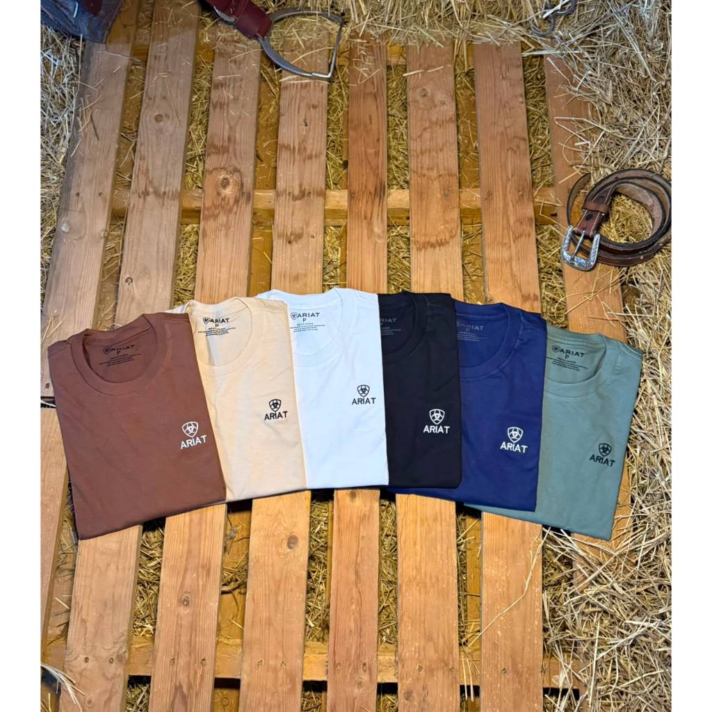 Camiseta Country Ariat Masculina Bordada Premium | Estilo Rodeio e Cowboy