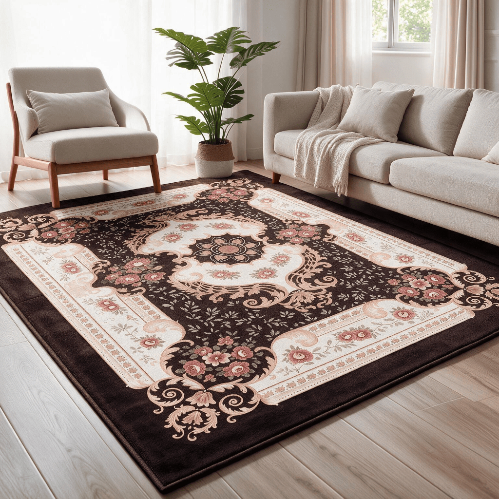 Tapete Sala Indiano Luxo 2,00x2,40m Grande Macio Decorativo Moderno Antiderrapante