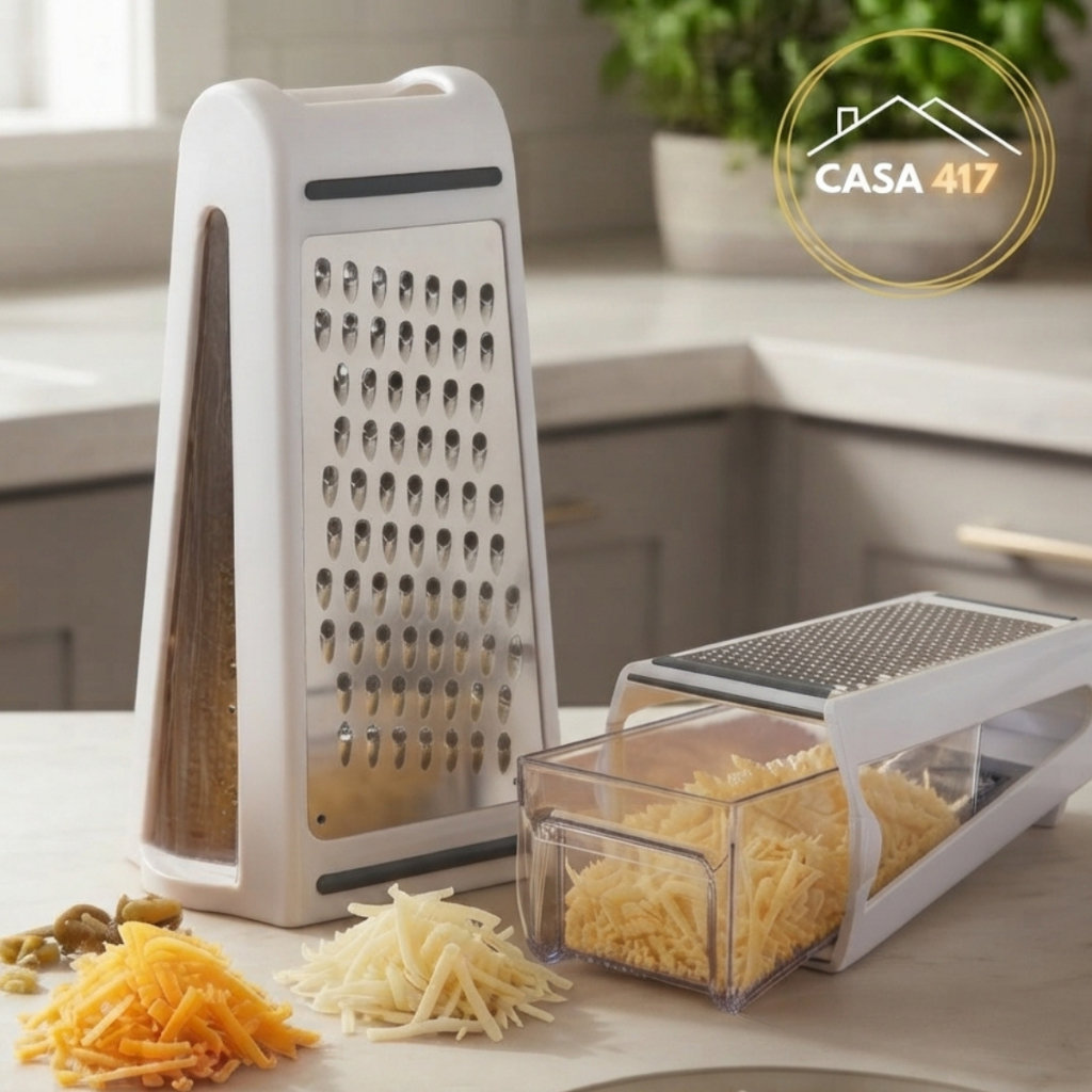Ralador de queijo e legumes com compartimento reservatório 480ml