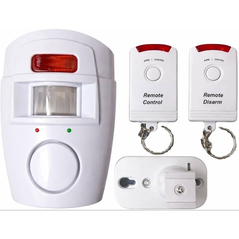kit Alarme Residencial Sem Fio Sensor De Presença Com 2 Controles + Suporte de Fixação Sensor Sirene