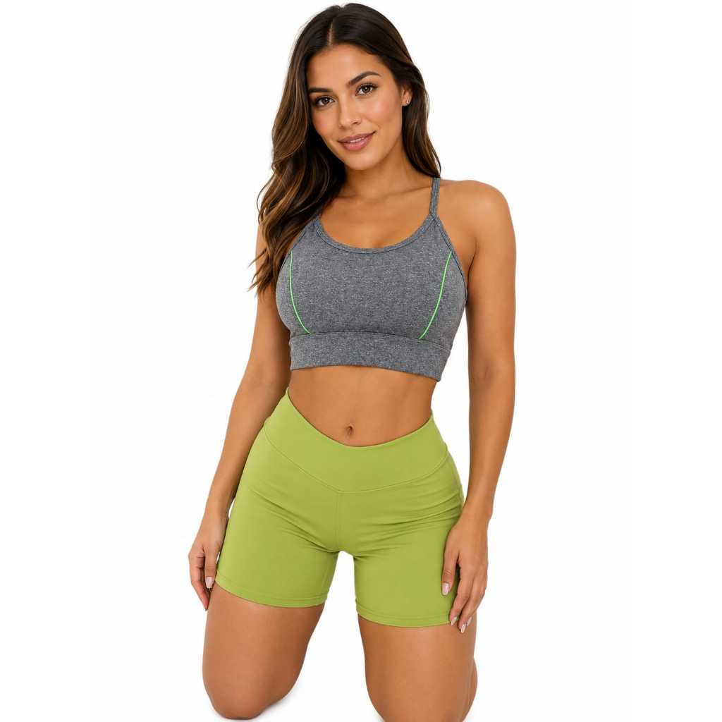 Short feminino curto  suplex zero transparencia cós alto suplex premium roupa de  academia fitness feminino