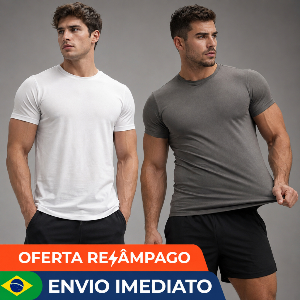 Camiseta Masculina Poliamida Esportiva Dry Fit Academia Corrida Treino Leve Respirável