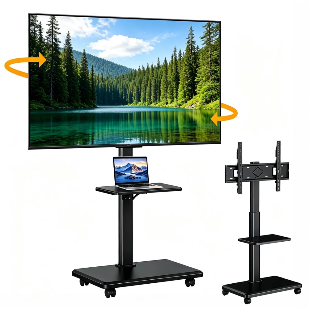 Suporte De Chão Pedestal Móvel Para Tv Monitor 26 A 75 Dv08