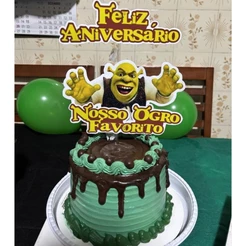 TOPO DE BOLO SHREK FIONA NOSSO OGRO FAVORITO ENVIO IMEDIATO