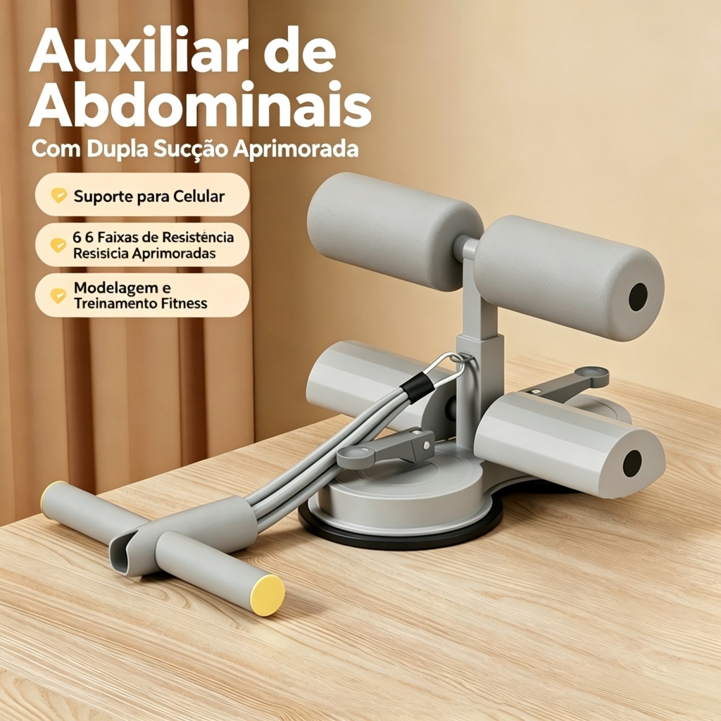 Aparelho Abdominal com Ventosa | Fixador de Pés para Treino
