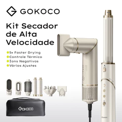GOKOCO Escova Secadora 7 Em 1 GD032 Conjunto De Secador De Cabelo Multifuncional De Alta Velocidade Para Alisar Enrolar