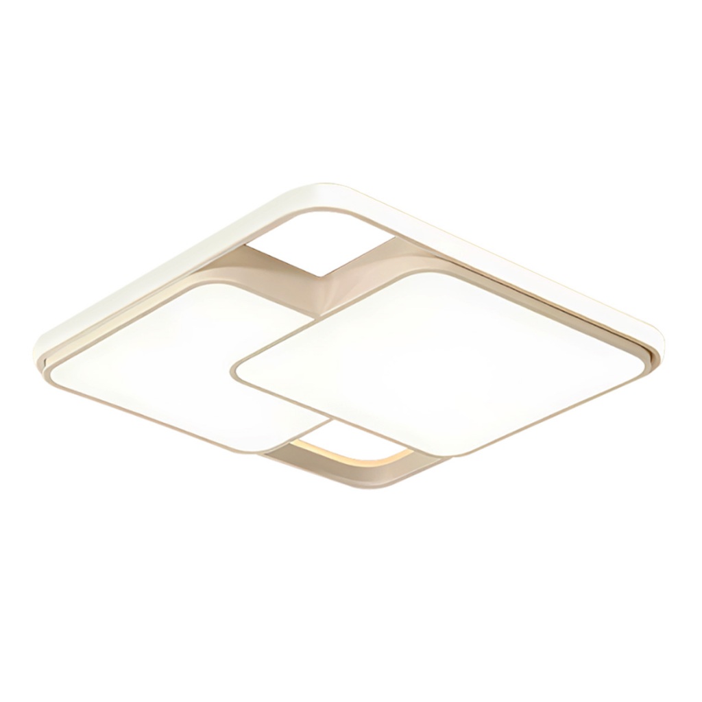 Luminaria Teto Plafon Led Sobrepor Quadrado Geometrico Moderno - Lustre Painel Led Para Sala Quarto