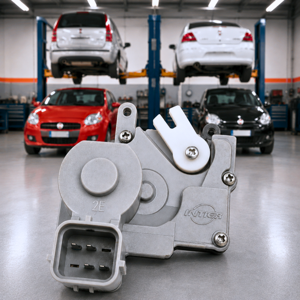 Trava Elétrica Da fechadura Traseira Esquerda Novo Uno, Idea, Linea, Punto, Fiesta Rocam, Ecosport