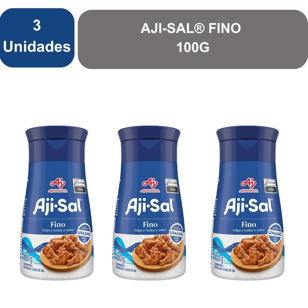 Kit 3 Unidades AJI-SAL® FINO 100G