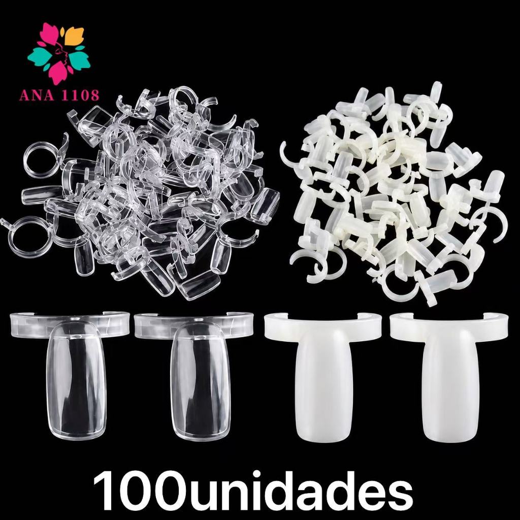 ANA1108 Anel Mostruário para Esmaltes100 Unidades Transparente/BRANCO